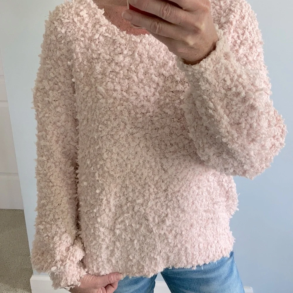Blush, Fuzzy Knit Sweater - Picture 6 of 8